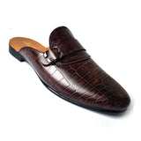 Men Formal Premium Brown Croc Mule Logomix0012