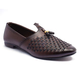 Brown Woven Tassel Cut Shoe FN03