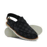 Black & Grey Check Sandal DZ20