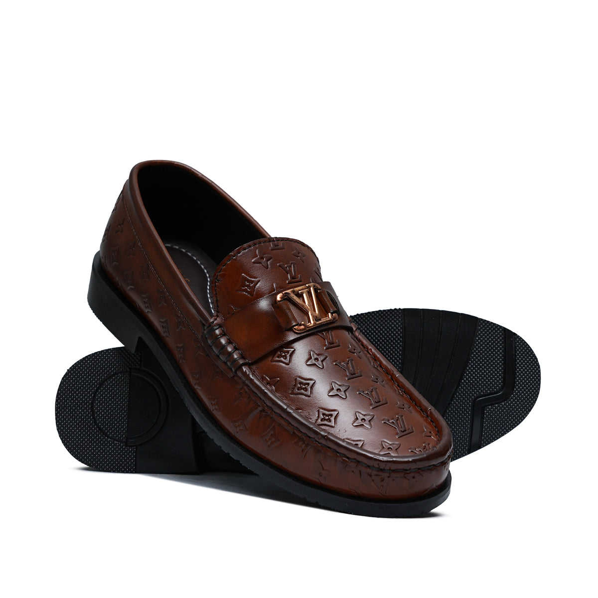 Classic Embossed Brown Shoe FZ43