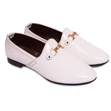 White Patent Buckle Shoe FN07