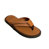 Men Slippers Flip Flop Comfortable Brown X1