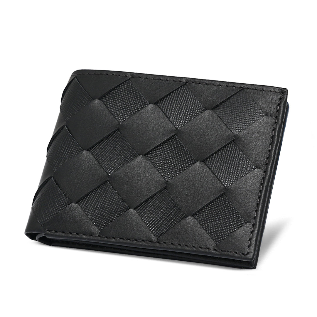 Men Black Leather Wallet BY39