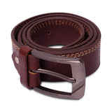 Triple-Stitched Premium Men Brown Leather Belt MUB 004