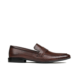 Brown Snake Embossed Shoe FT05