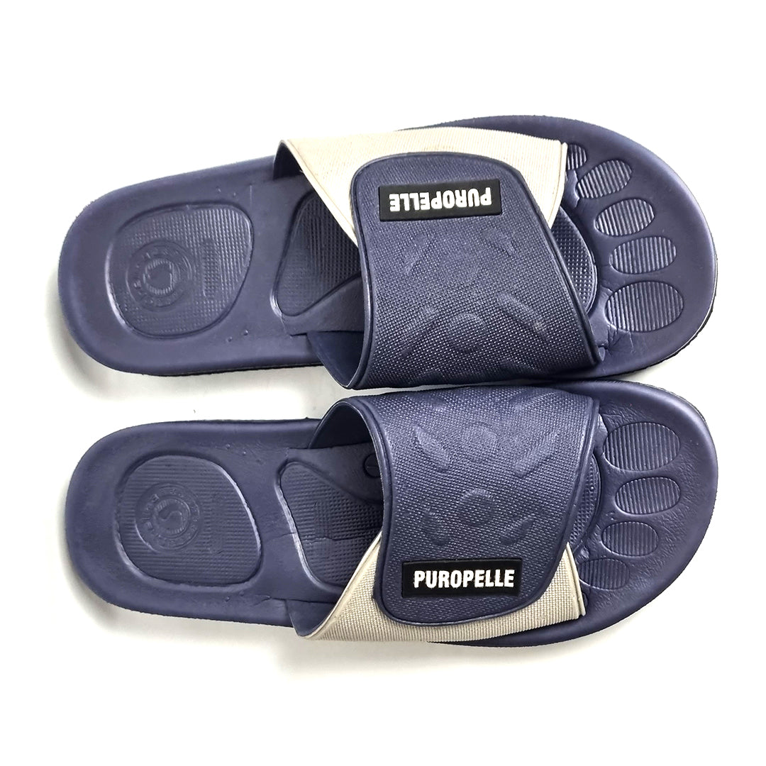 Men Slippers Flip Flop Comfortable Blue Grey X02