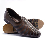 Men Formal Synthetic Leather Brown Cut Shoe X1
