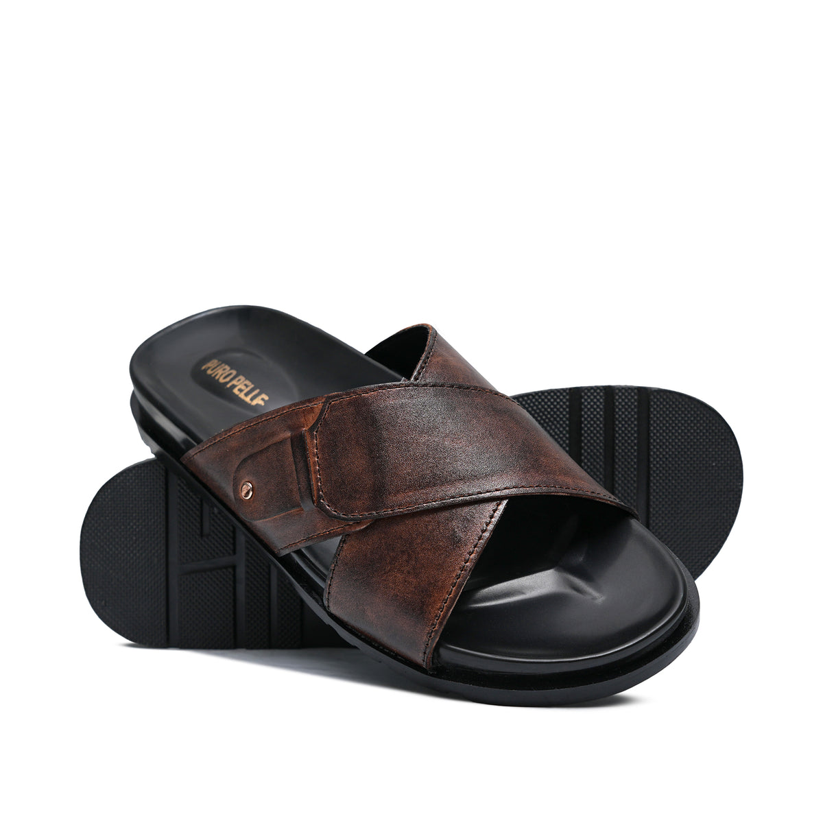 Brown Cross Slipper SA150