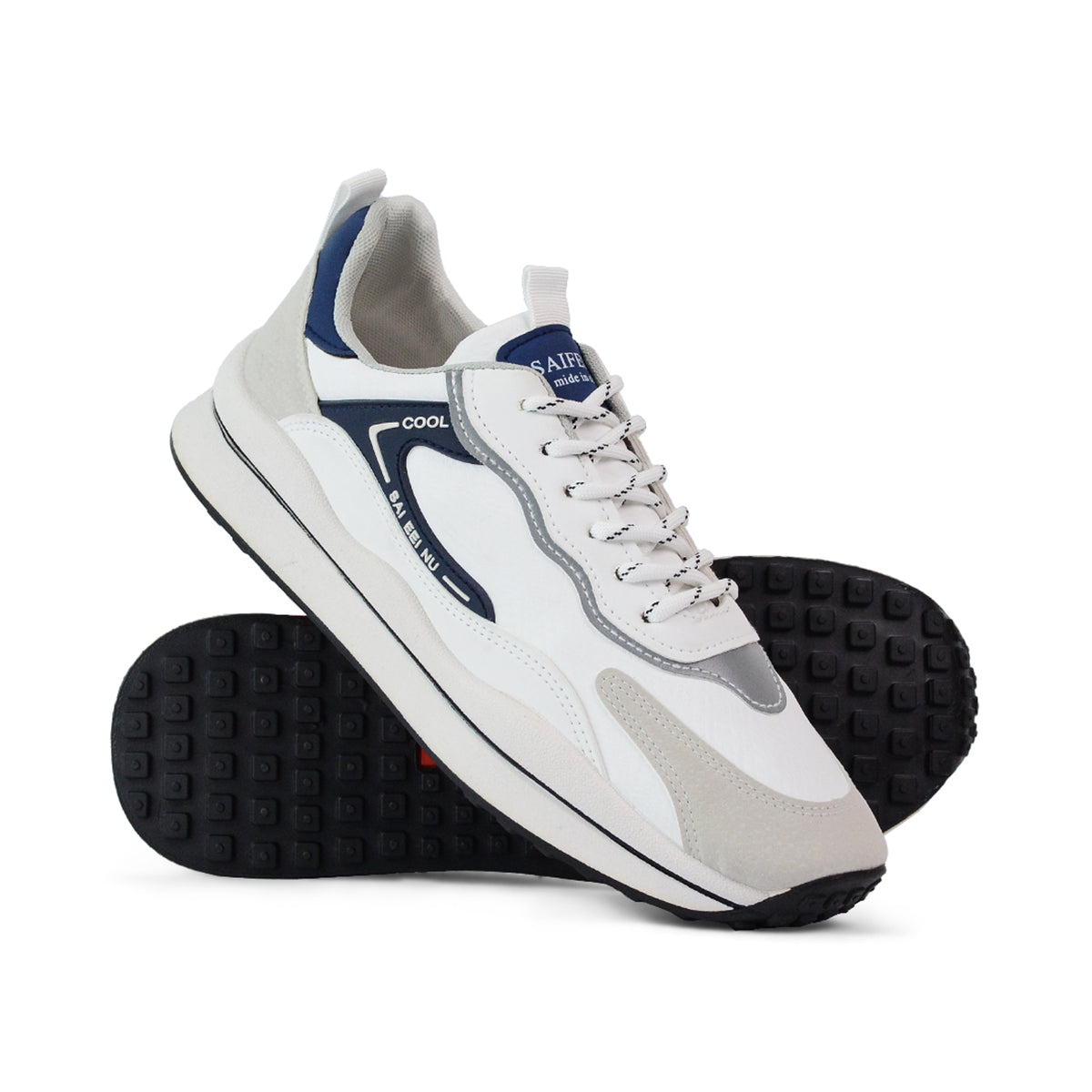 Men Premium White & Grey Sneaker NSK-0046