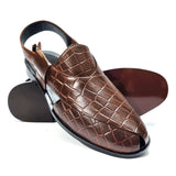 Men Formal Brown Croc Peshawari Chappal 003