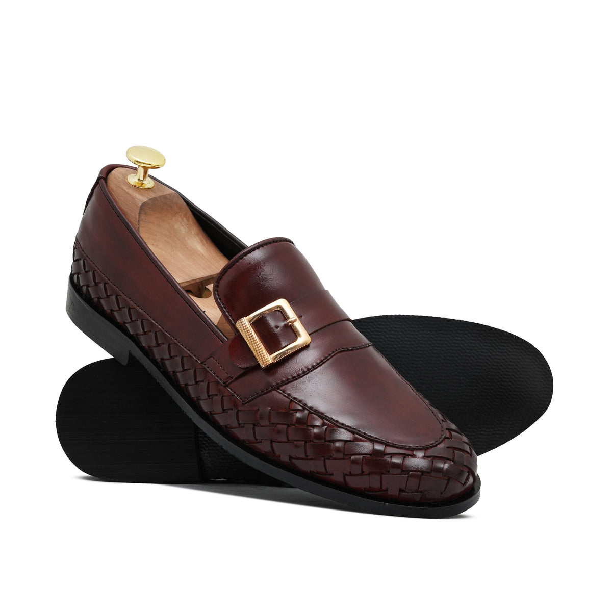 Brown 2-Tone Woven Style Shoe FZ09