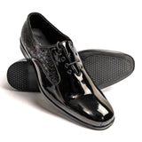 Men Formal Black Patent Lace Shoe JHM