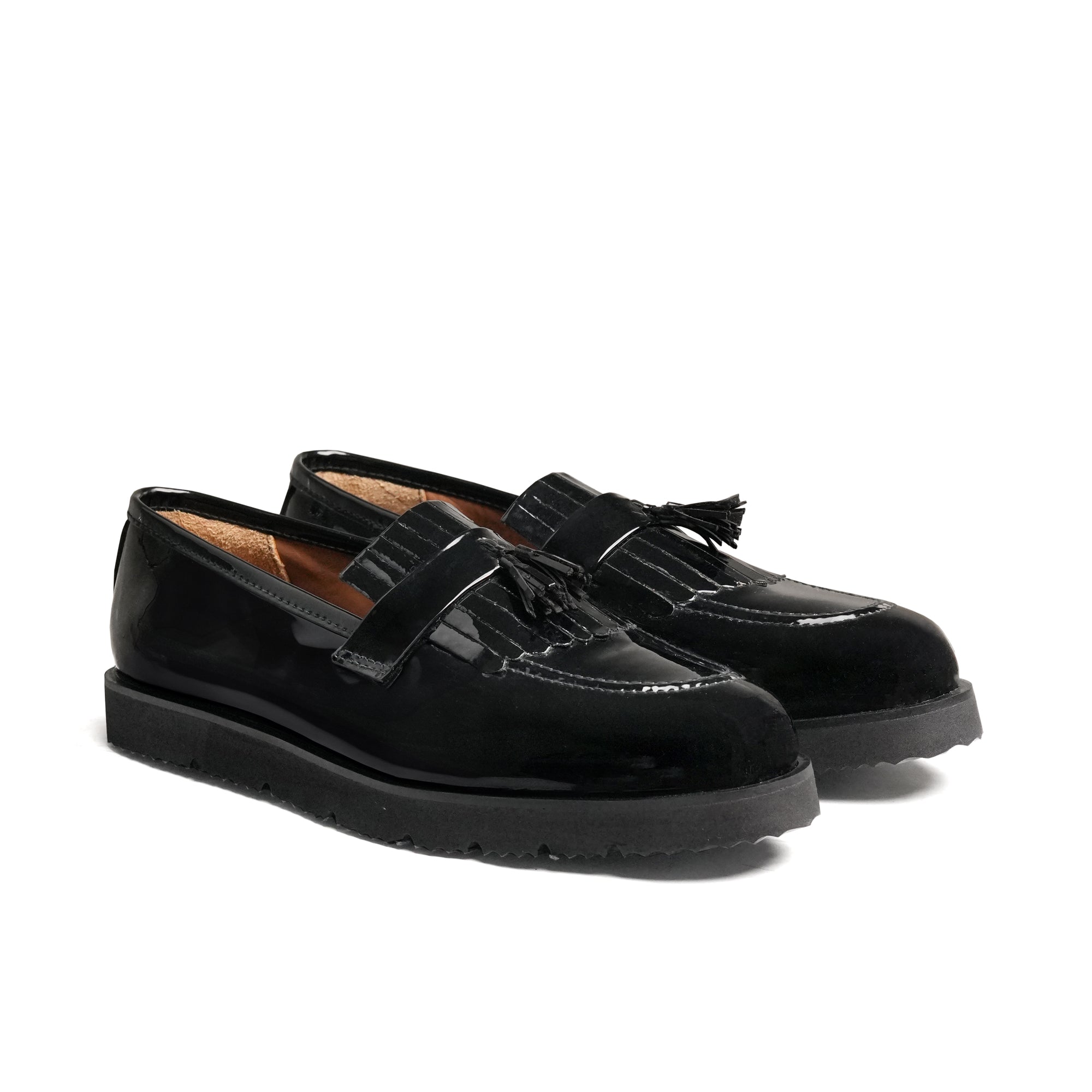 Black Patent Tassel Shoe FZ05