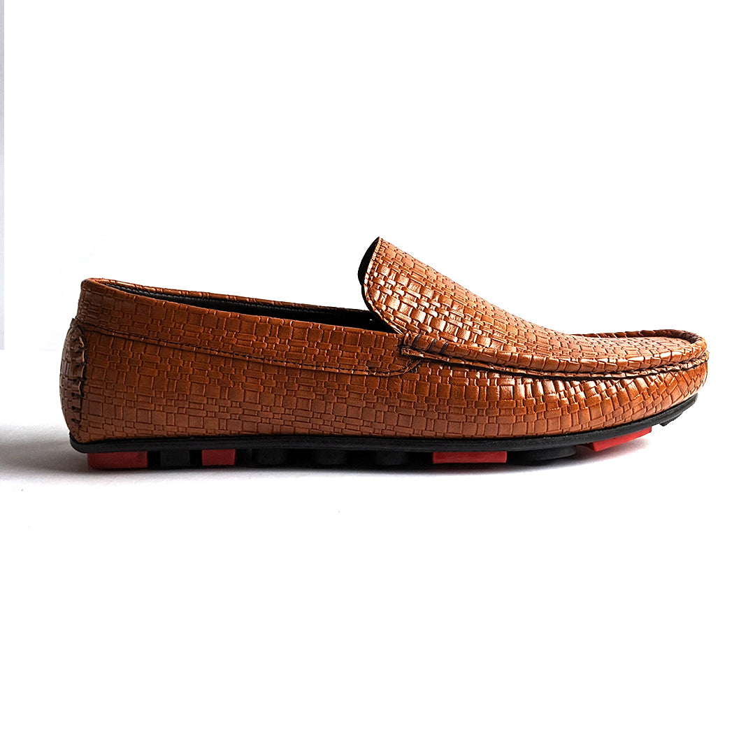 Men Brown Textured Loafer SJD 0S5