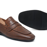 Brown Croc Embossed Shoe PH24