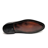 Men Formal Handmade Premium Croc Lace Two Tone Leather Shoe RSH