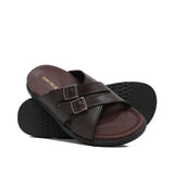 Brown Cross Slipper SU07