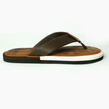 Men Slippers Flip Flop Comfortable White Brown