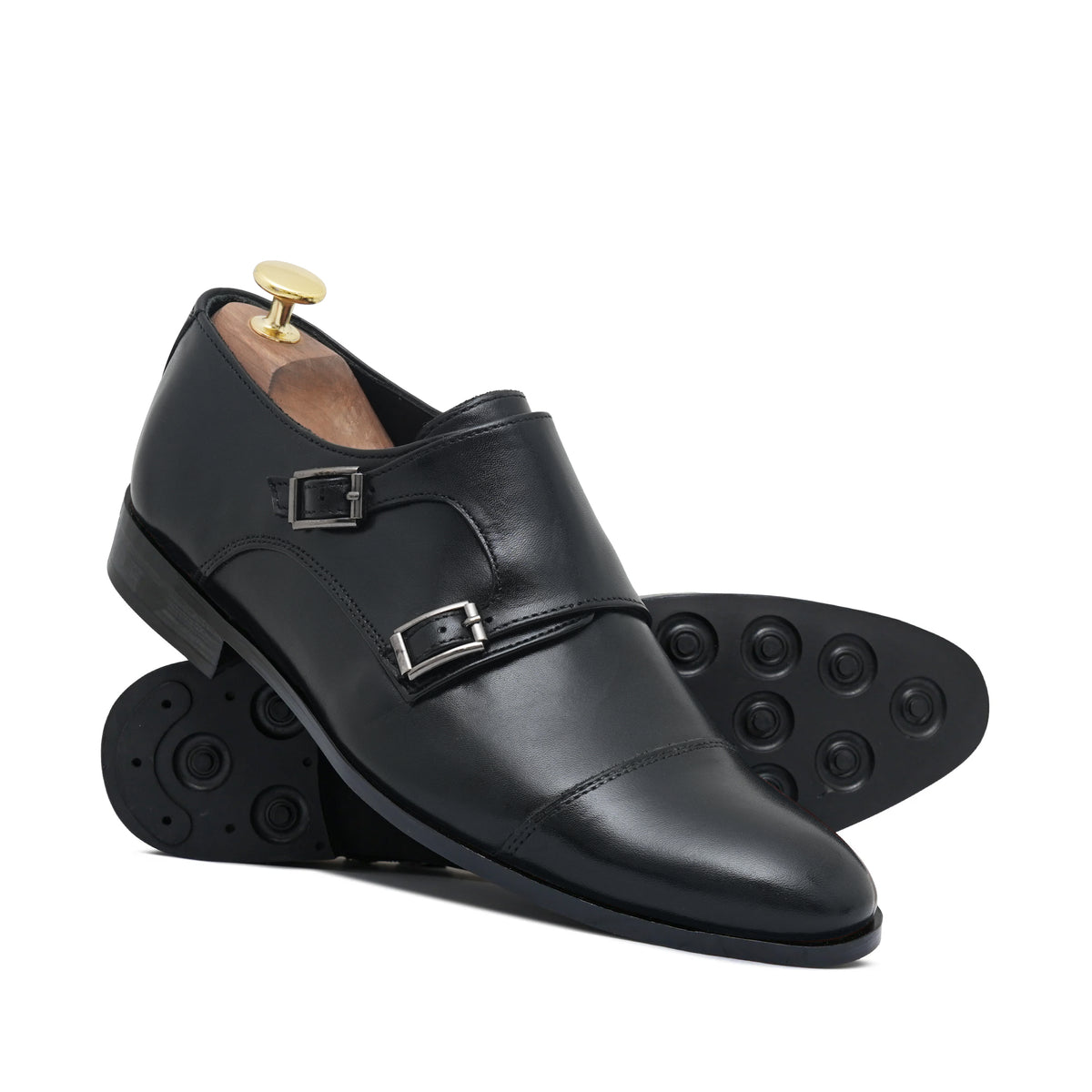 Black Two Monk Shoe PH23
