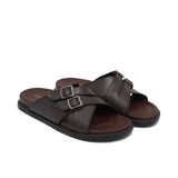 Brown Cross Slipper SU07
