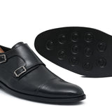 Black Two Monk Shoe PH23