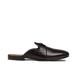 Chocolaty Brown Leather Slip-On Mule MA12