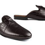 Chocolaty Brown Leather Slip-On Mule MA12