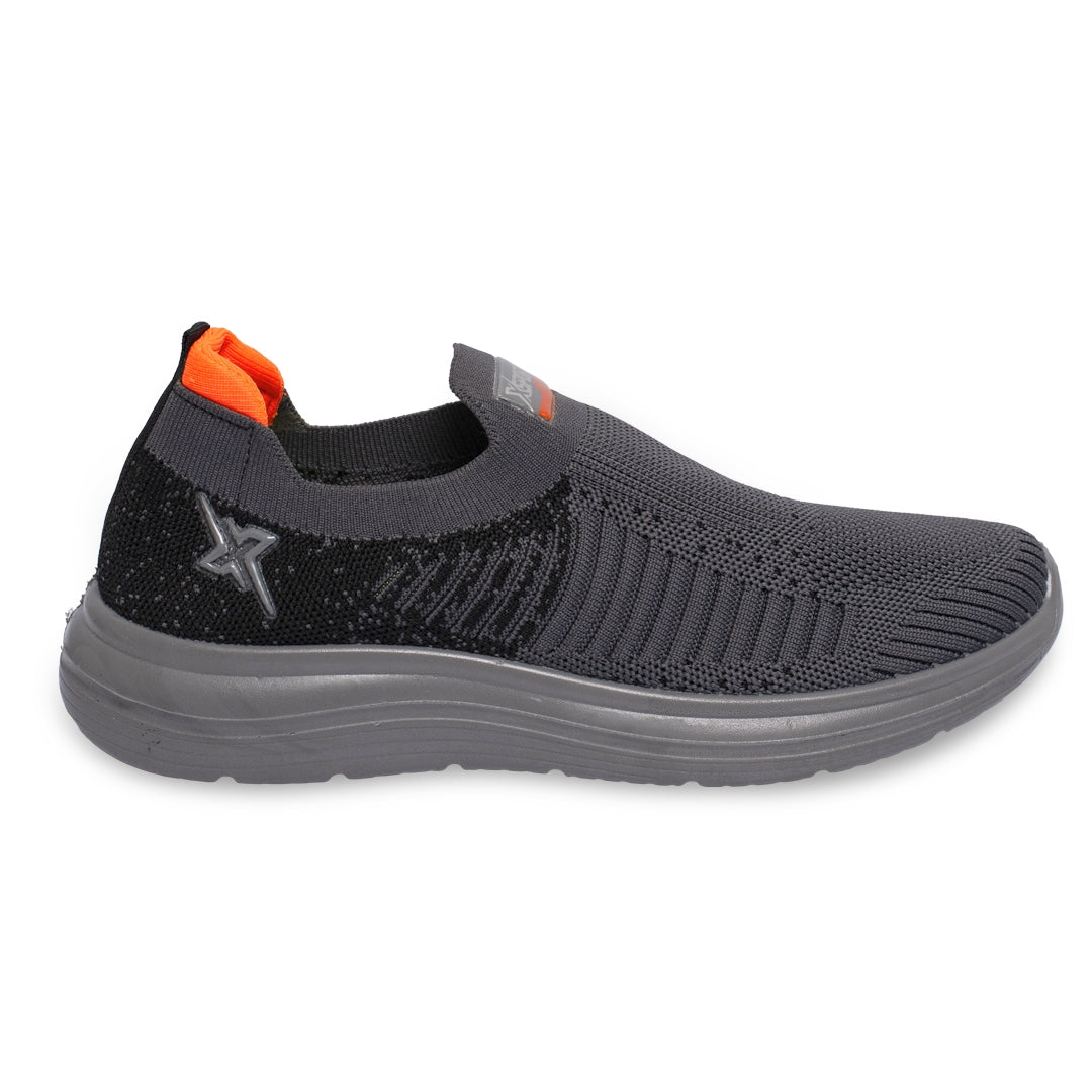 Grey & Black Fly Knitted Running Sneakers NSK-0017
