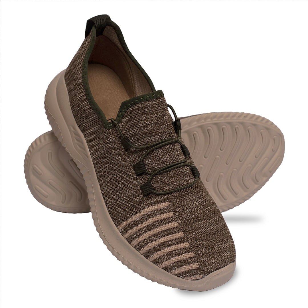 Olive Lace Knitted Running Sneaker NSK-0035
