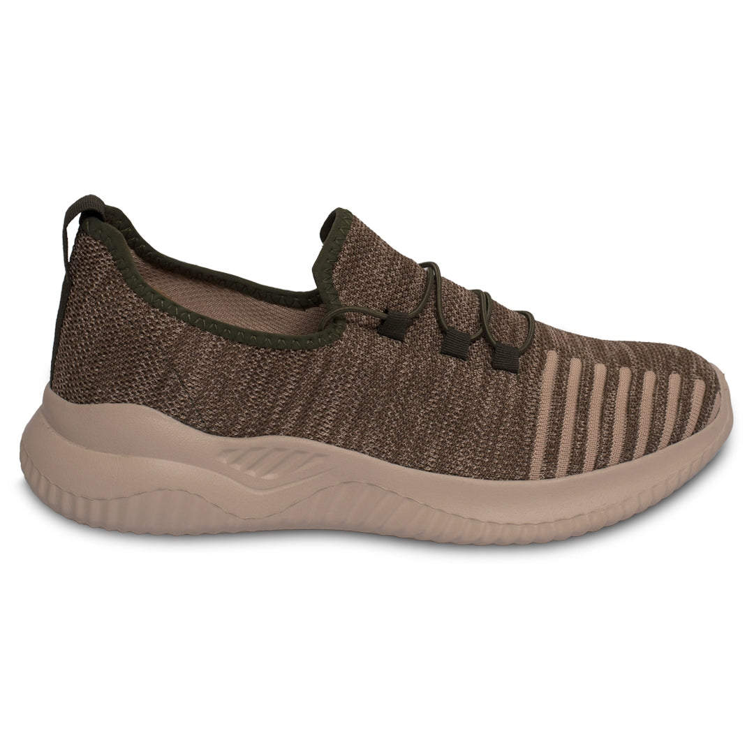 Olive Lace Knitted Running Sneaker NSK-0035
