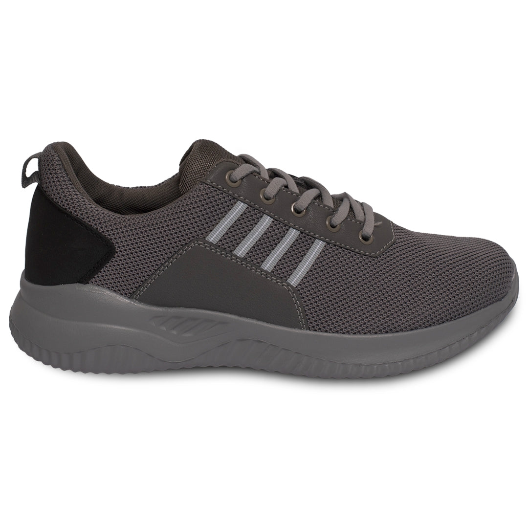 Men Premium Grey Lace Sneaker NSK-0036