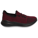 Maroon Lace Knitted Running Sneaker NSK-0040