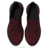 Maroon Lace Knitted Running Sneaker NSK-0040