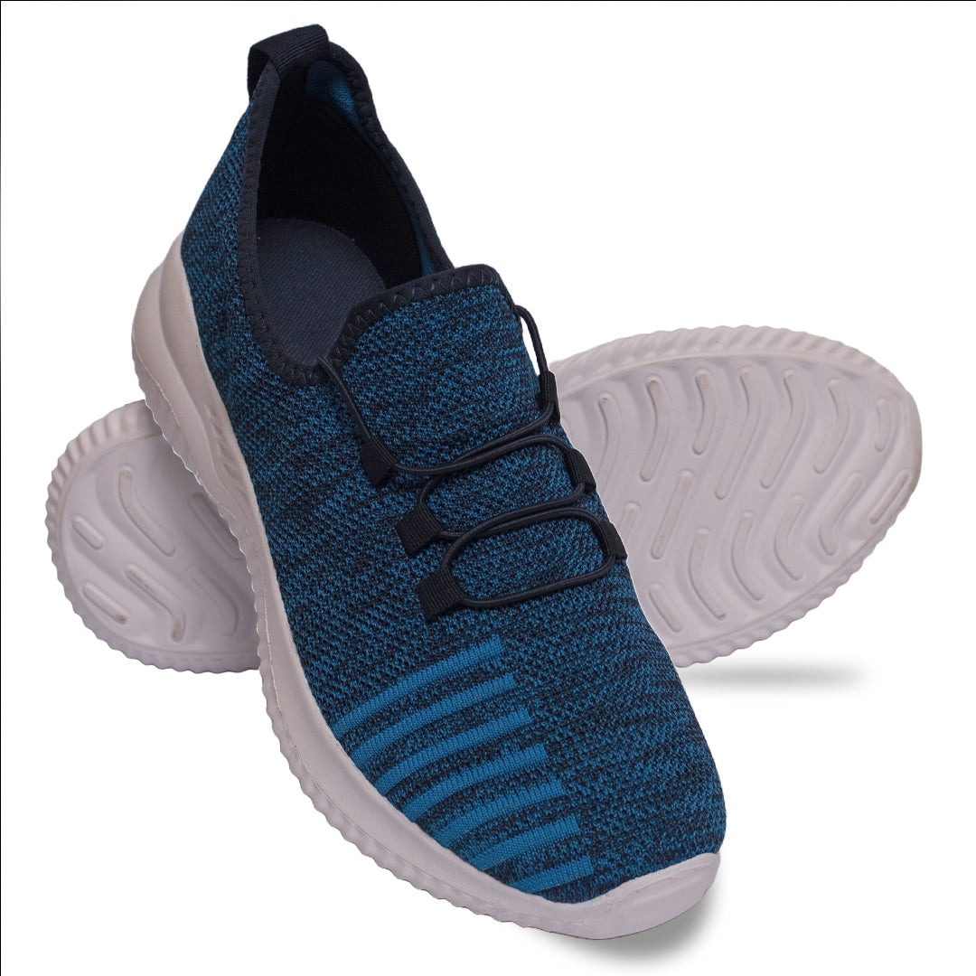 Blue Lace Knitted Running Sneaker NSK-0041