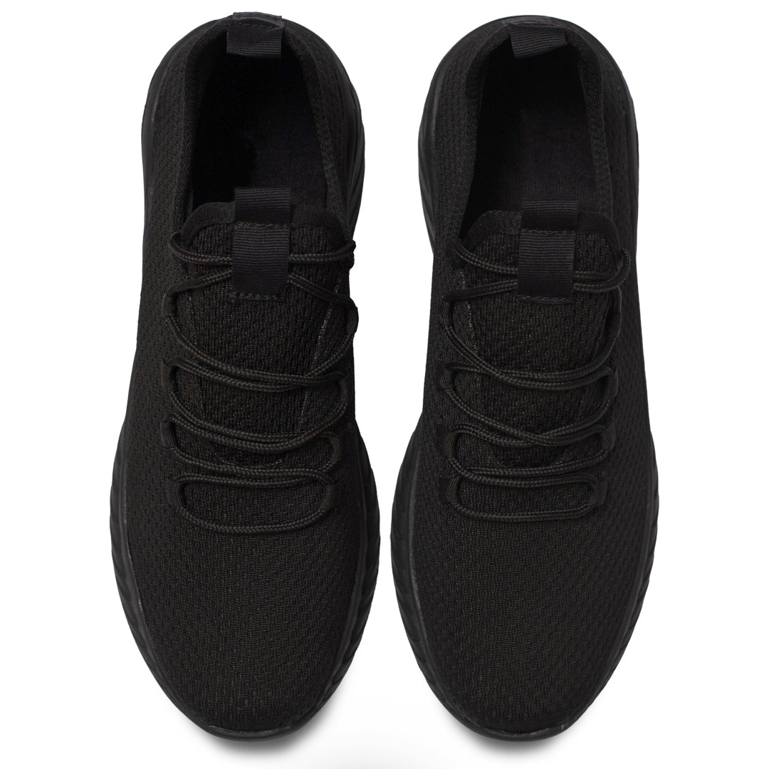 Black Fly Knitted Laced Running Sneakers  ZF-1
