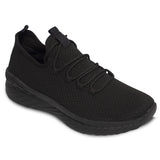 Black Fly Knitted Laced Running Sneakers  ZF-1