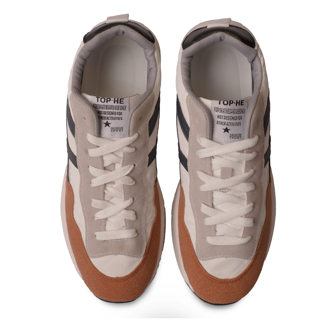 Men Premium Brown & White Sneaker NSK-0030 / 2025-06