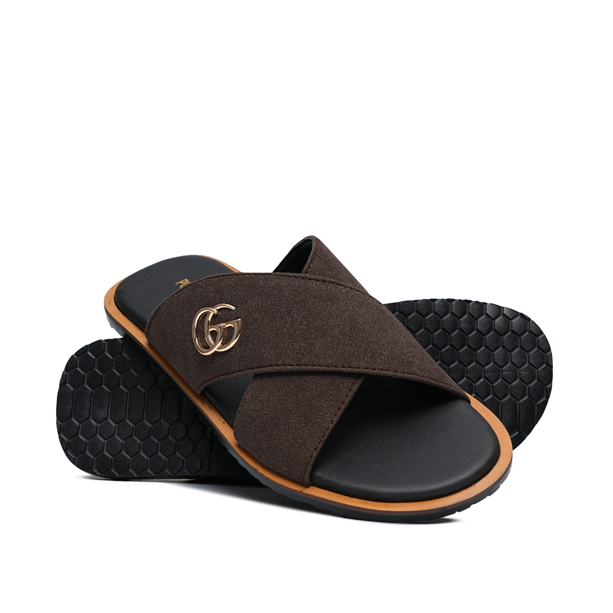 Brown Suede Slipper SZ12