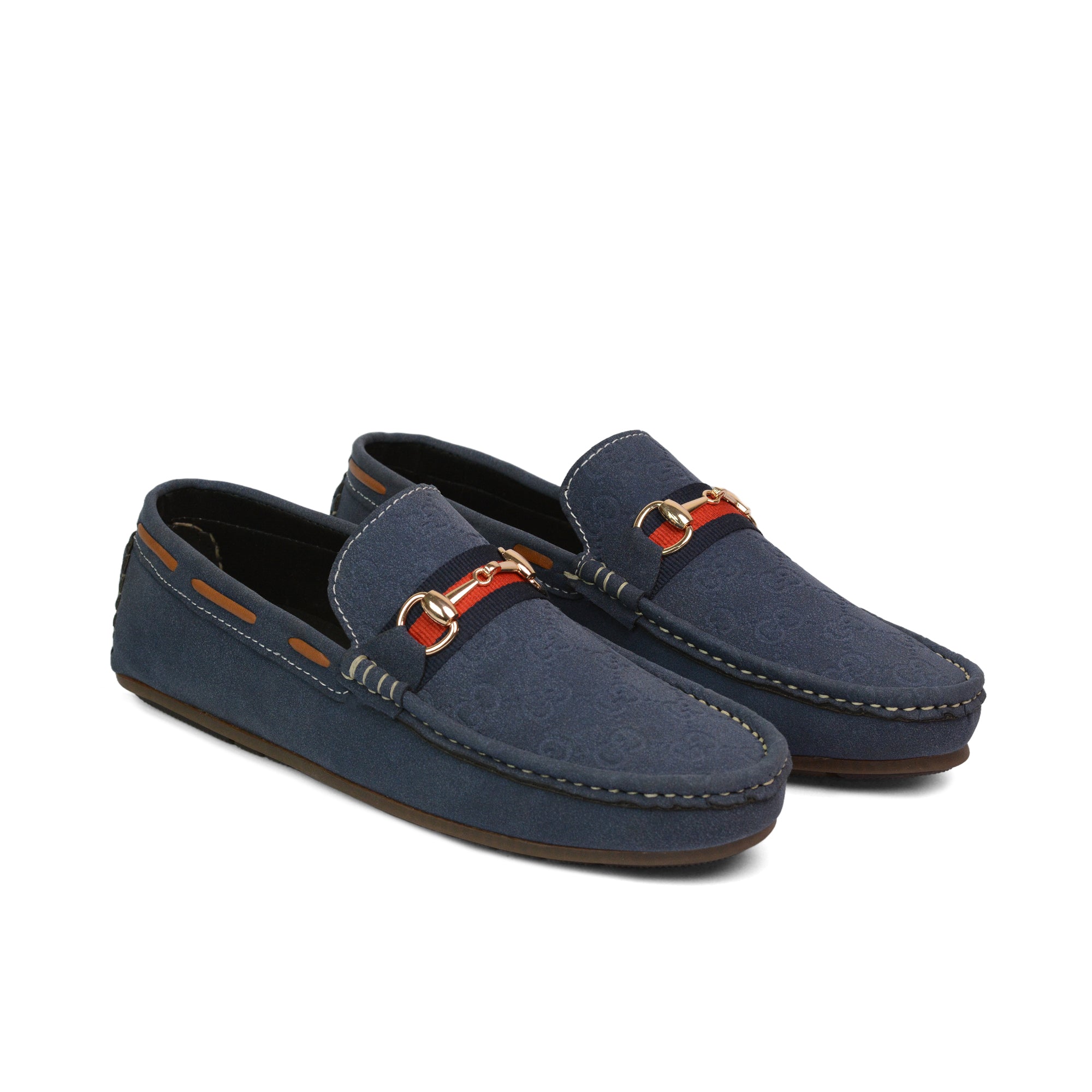 Navy Suede Loafer LS49