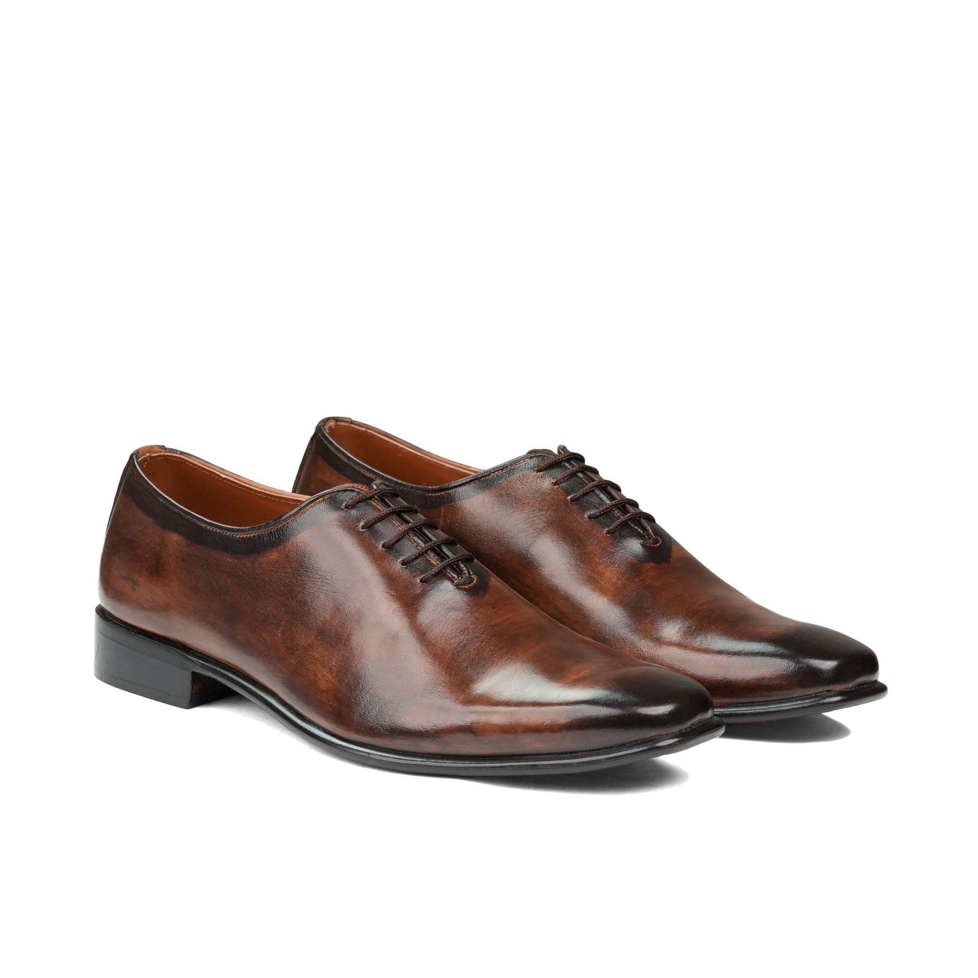 Brown Two Tone Lace Shoe PS03