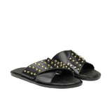 Black Cross Studded Slipper SA20