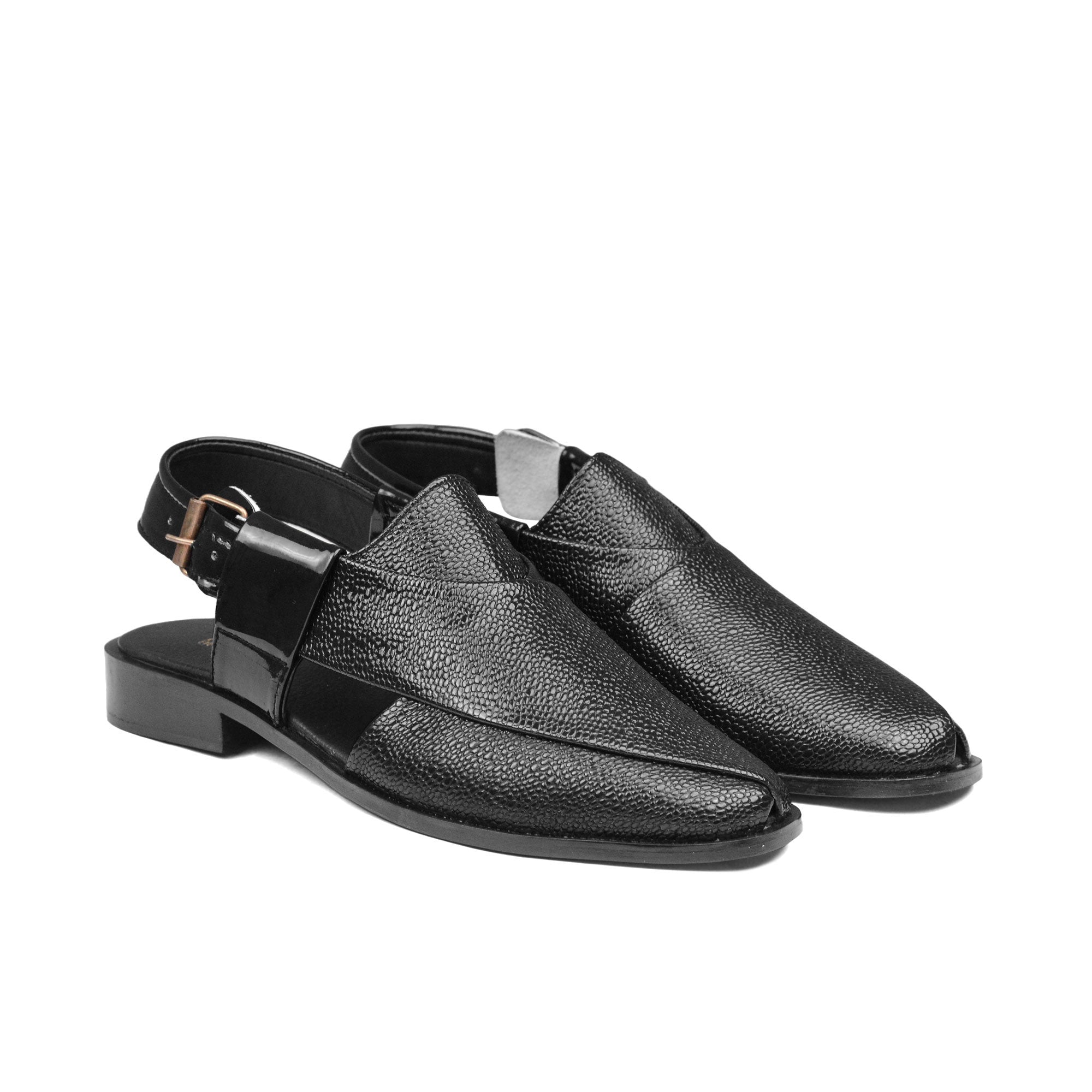 Black Peshawari Chappal DZ15