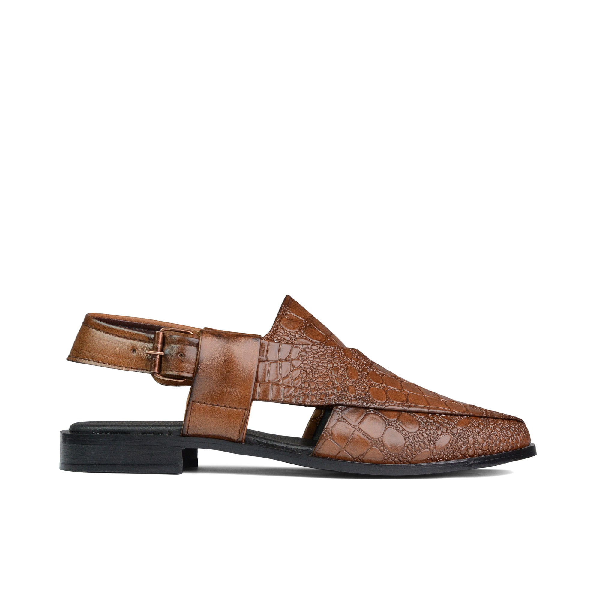 Brown Croc Peshawari Chappal DZ22