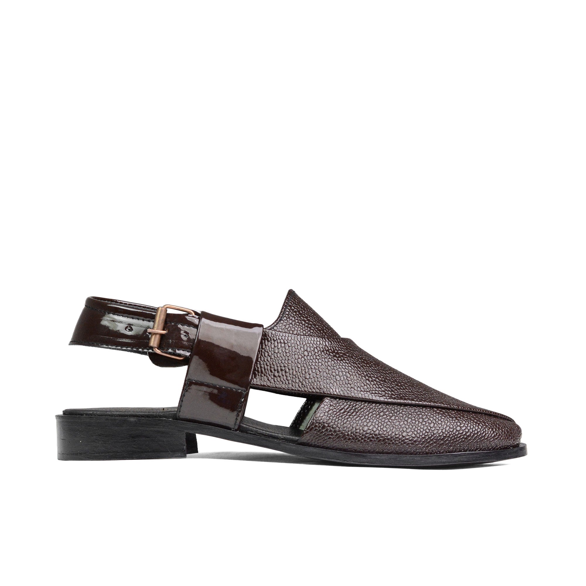 Dark Brown Peshawari Chappal DZ37