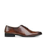 Brown Two Tone Lace Shoe PS03