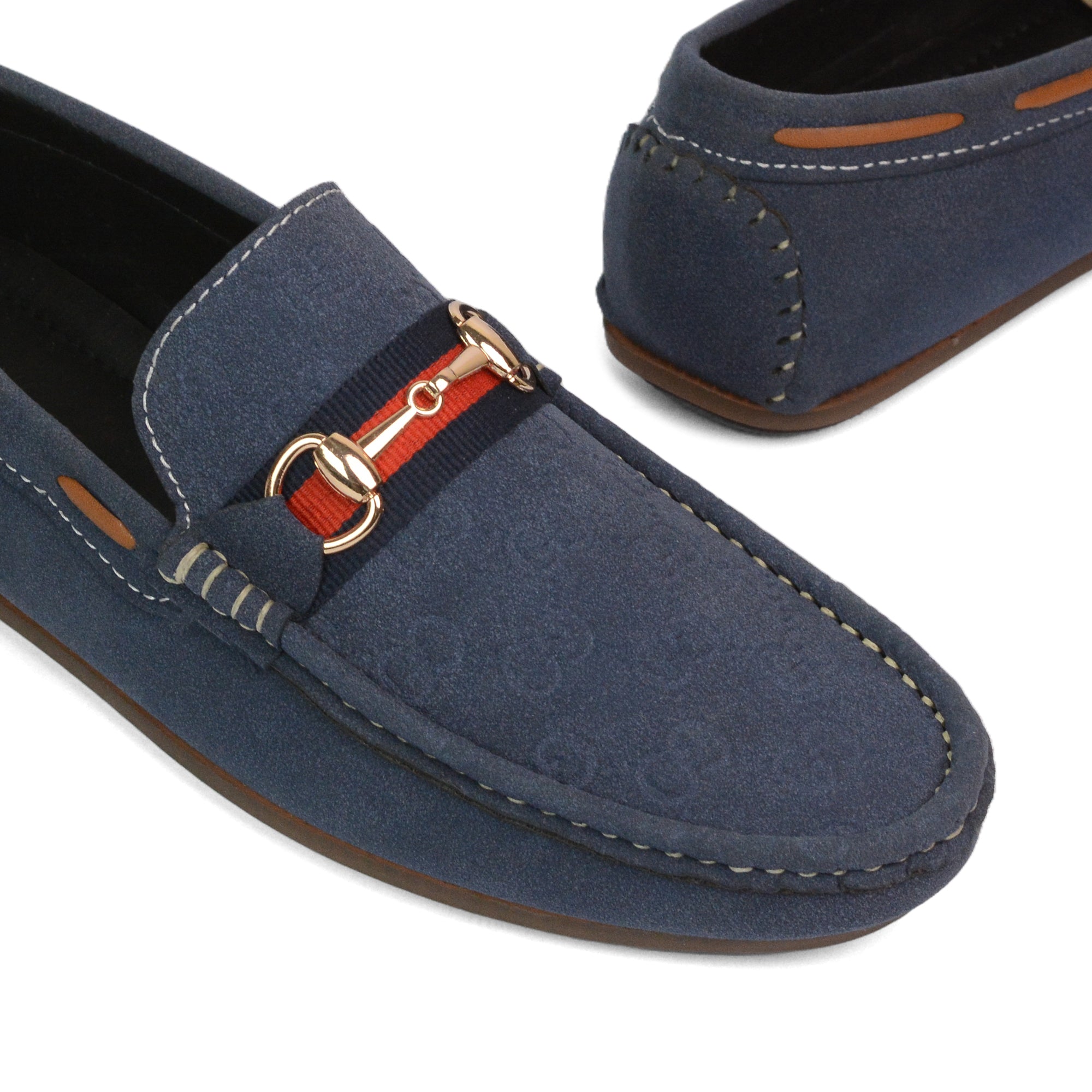 Navy Suede Loafer LS49