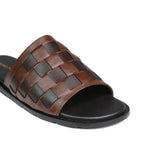 Brown Woven Slipper SA50