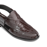 Brown Patent Peshawari Chappal DZ25