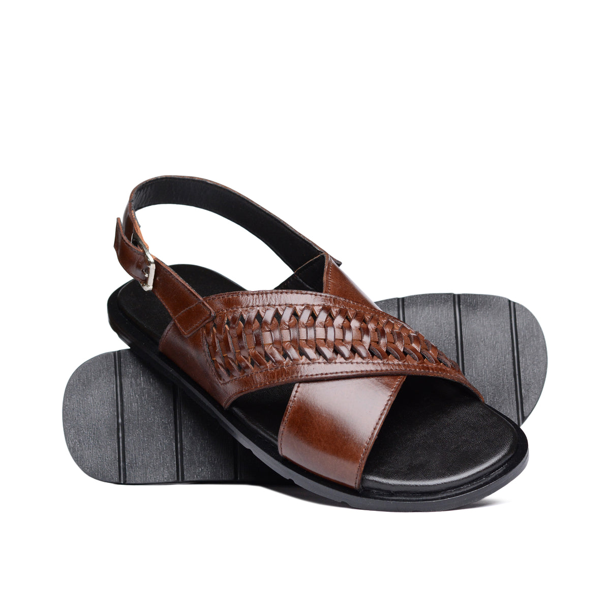 Brown Elegant Woven Sandals DZ23