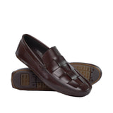 Dark Brown Woven Loafer LS61